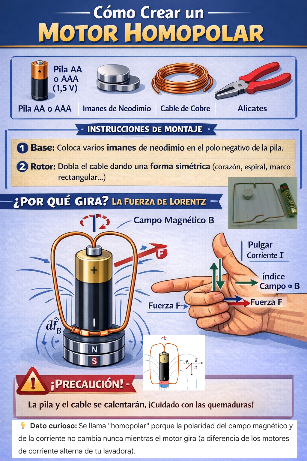 Construir un motor homopolar